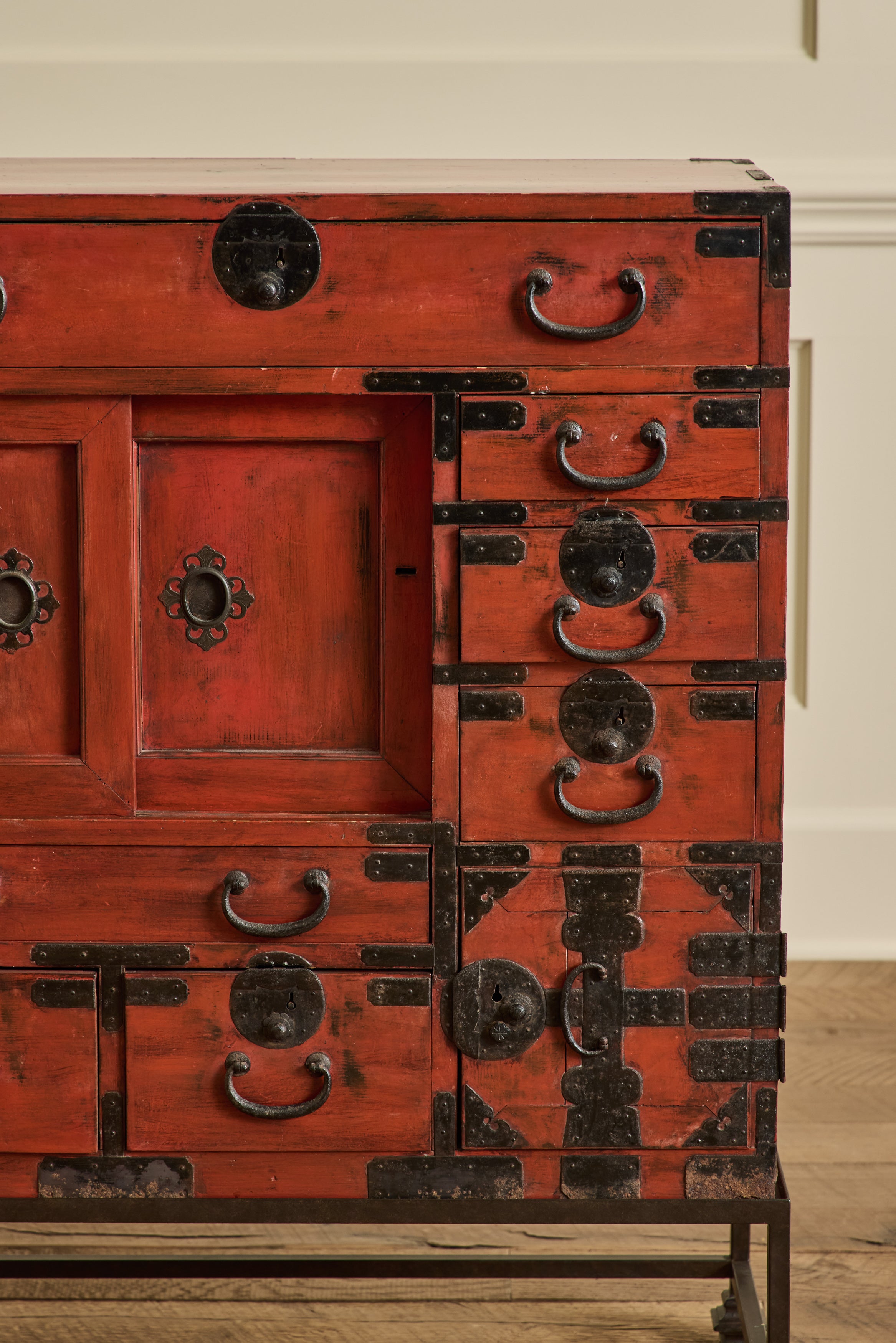 Red Tansu Chest