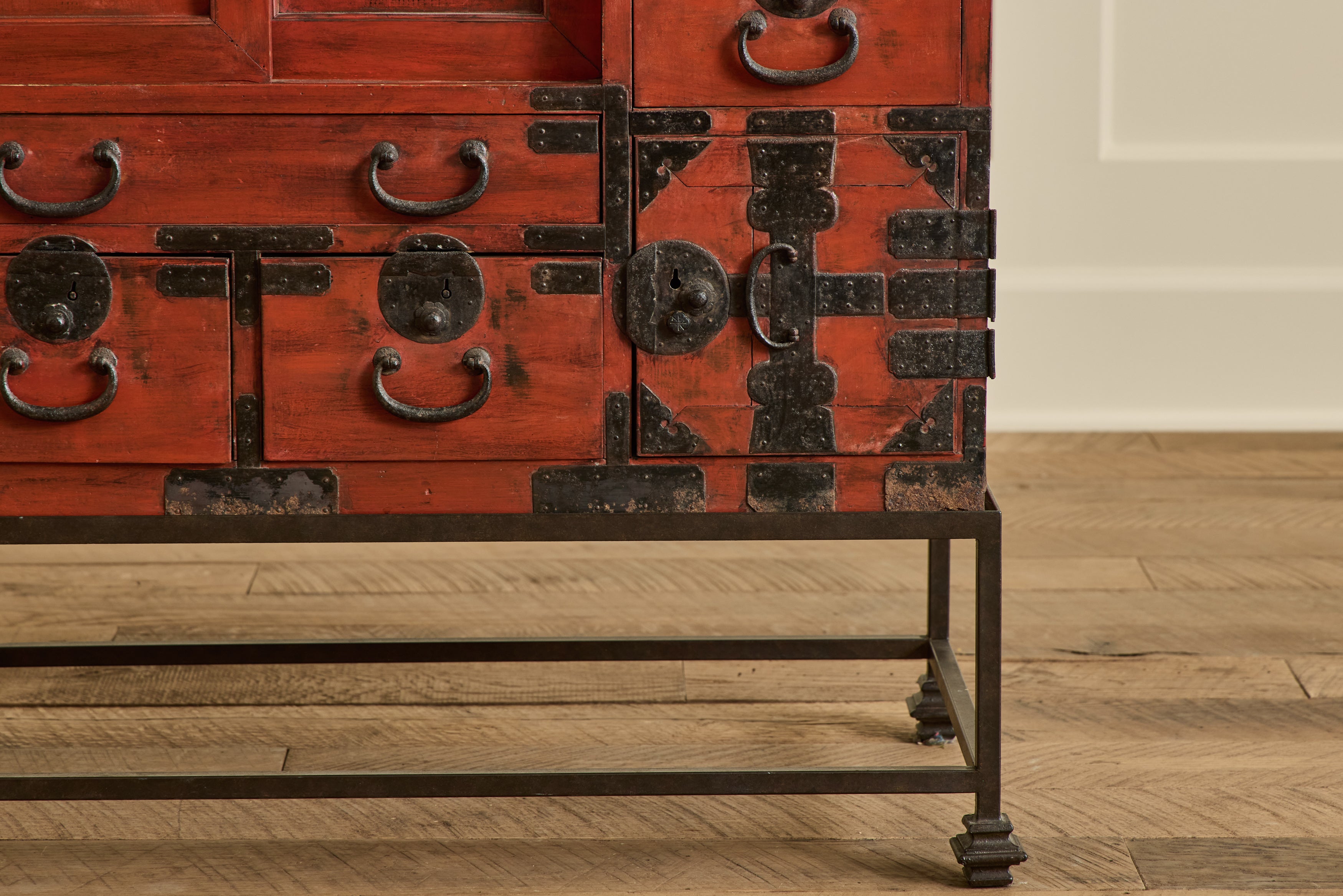 Red Tansu Chest