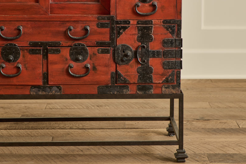 Red Tansu Chest