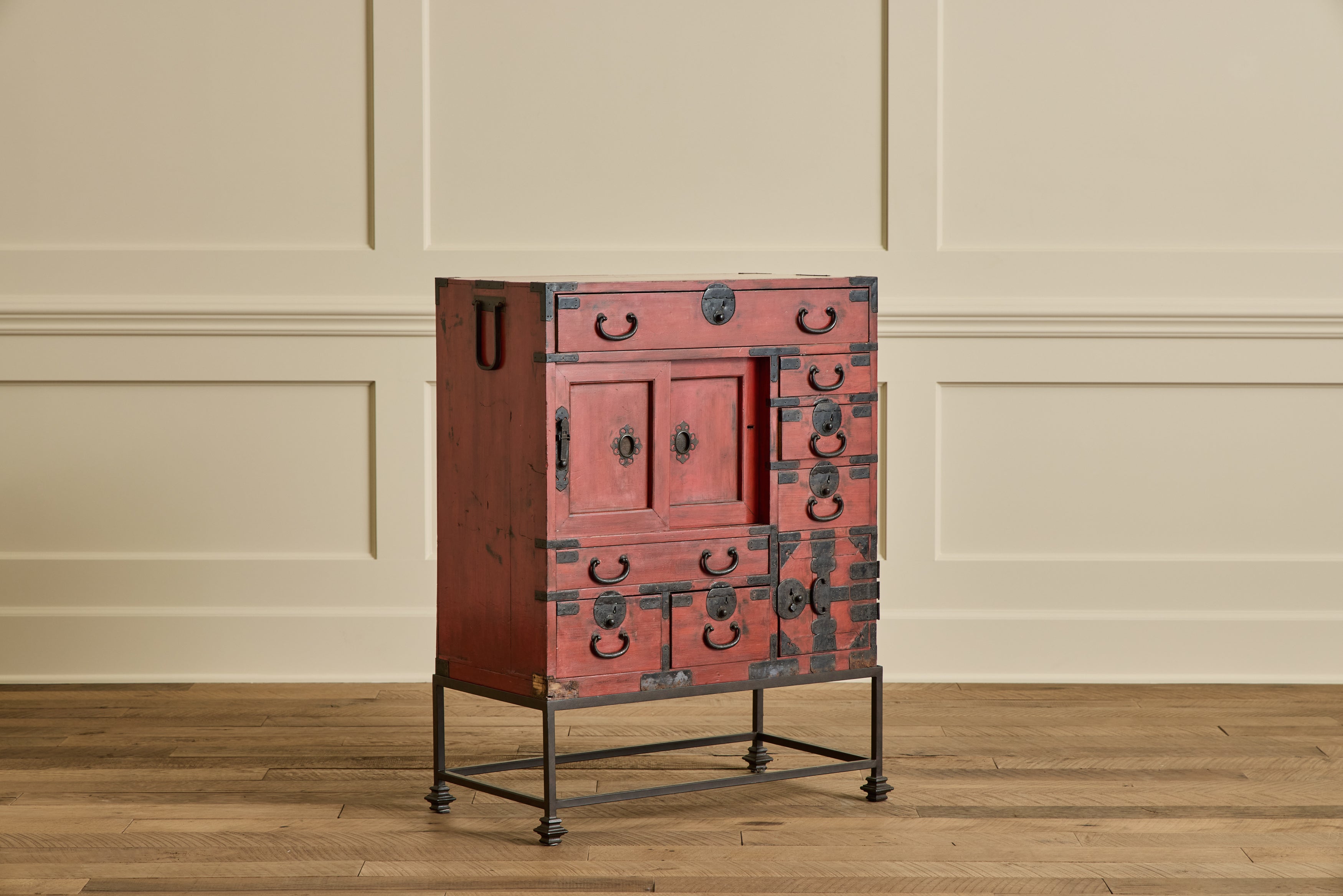 Red Tansu Chest