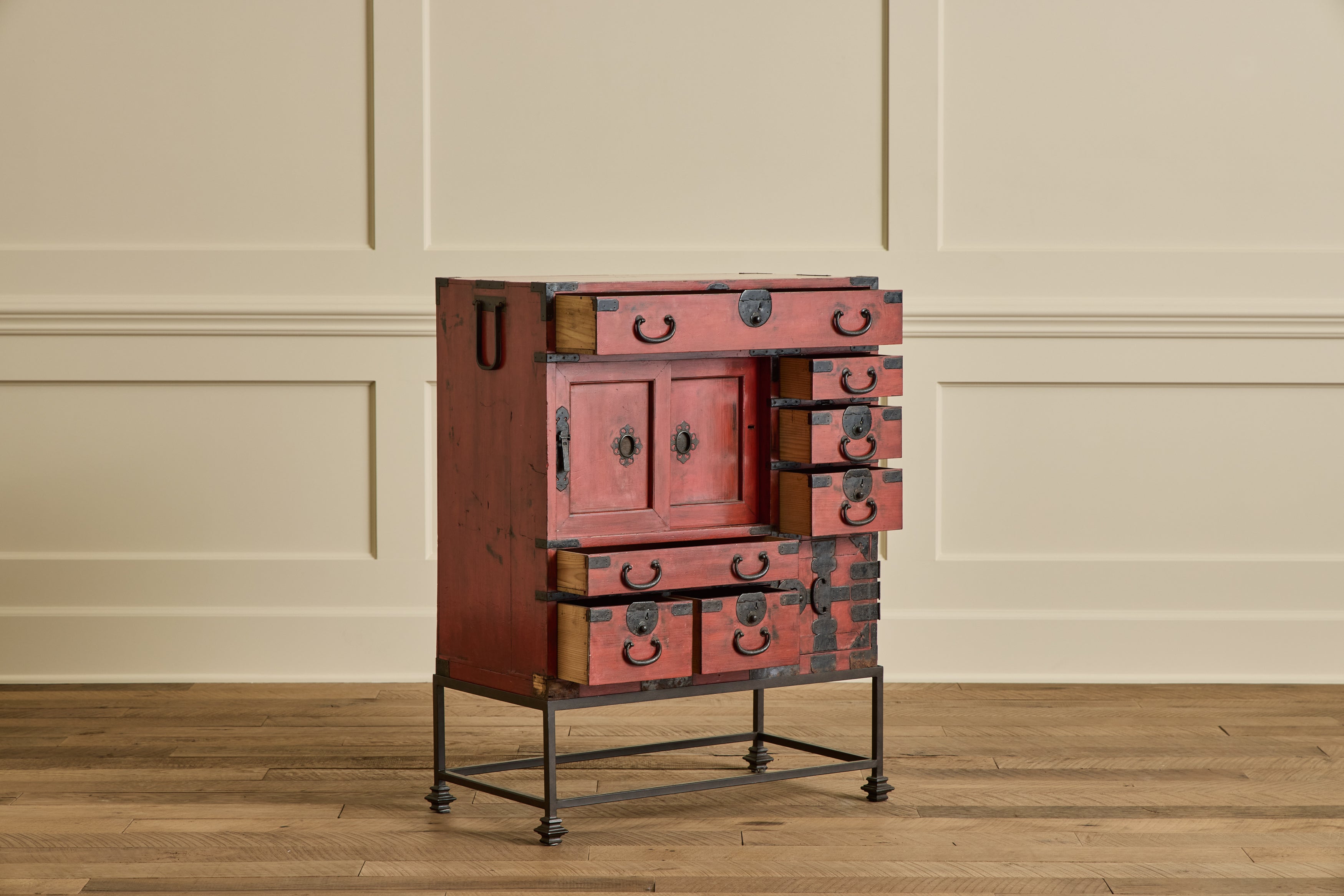 Red Tansu Chest
