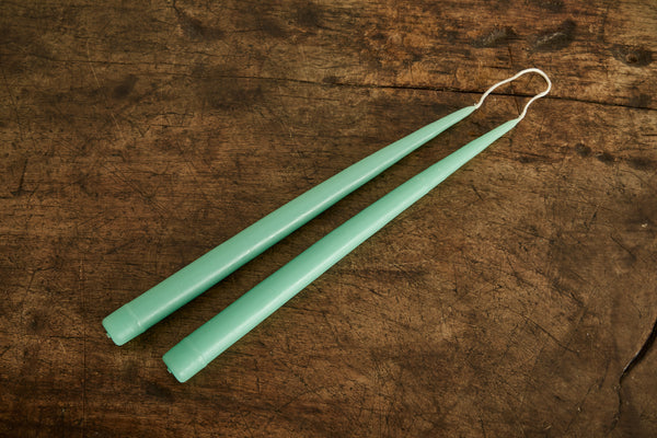 Beeswax Tapers, Seafoam