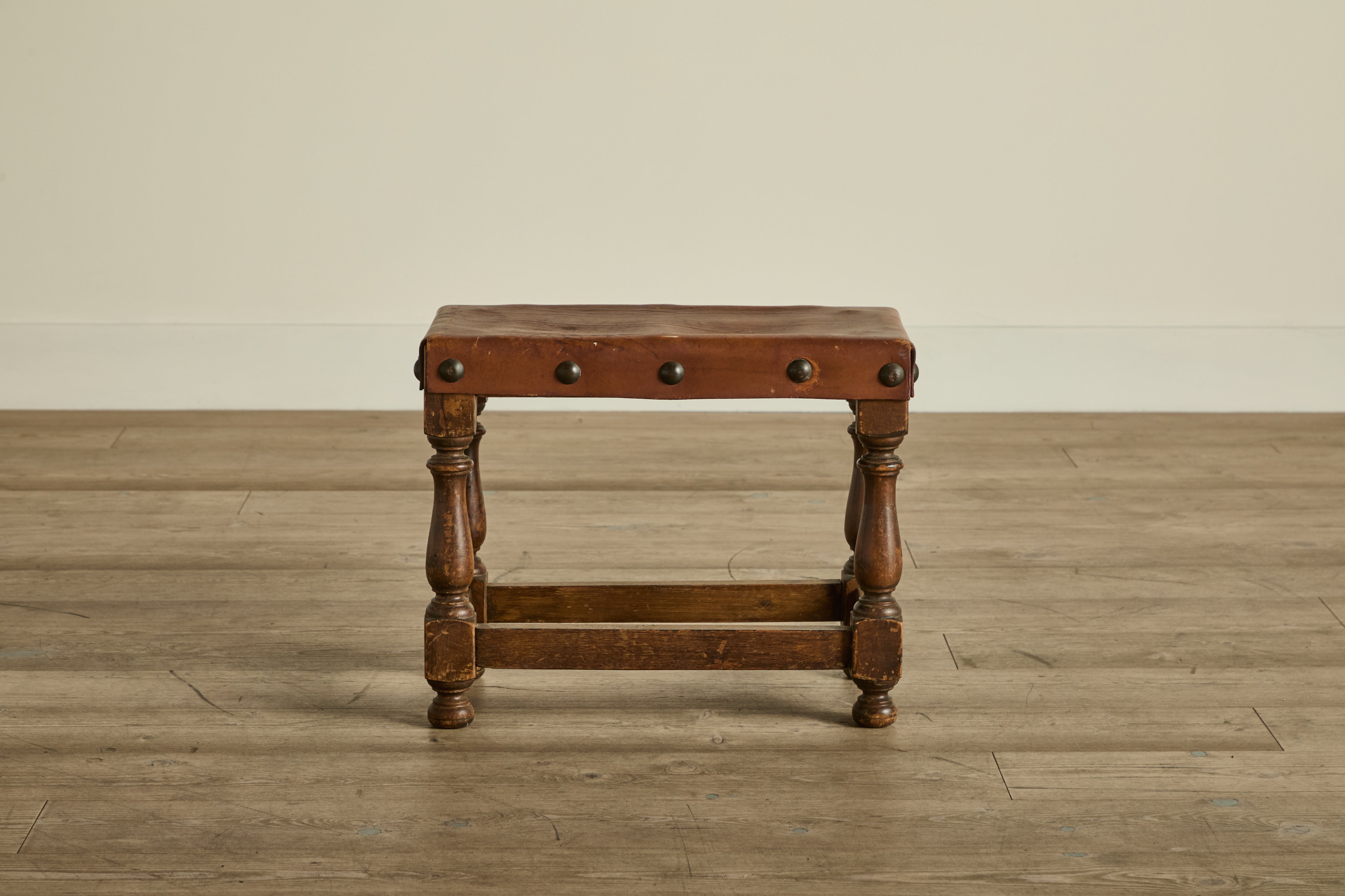 Spanish Leather Stool (LA)