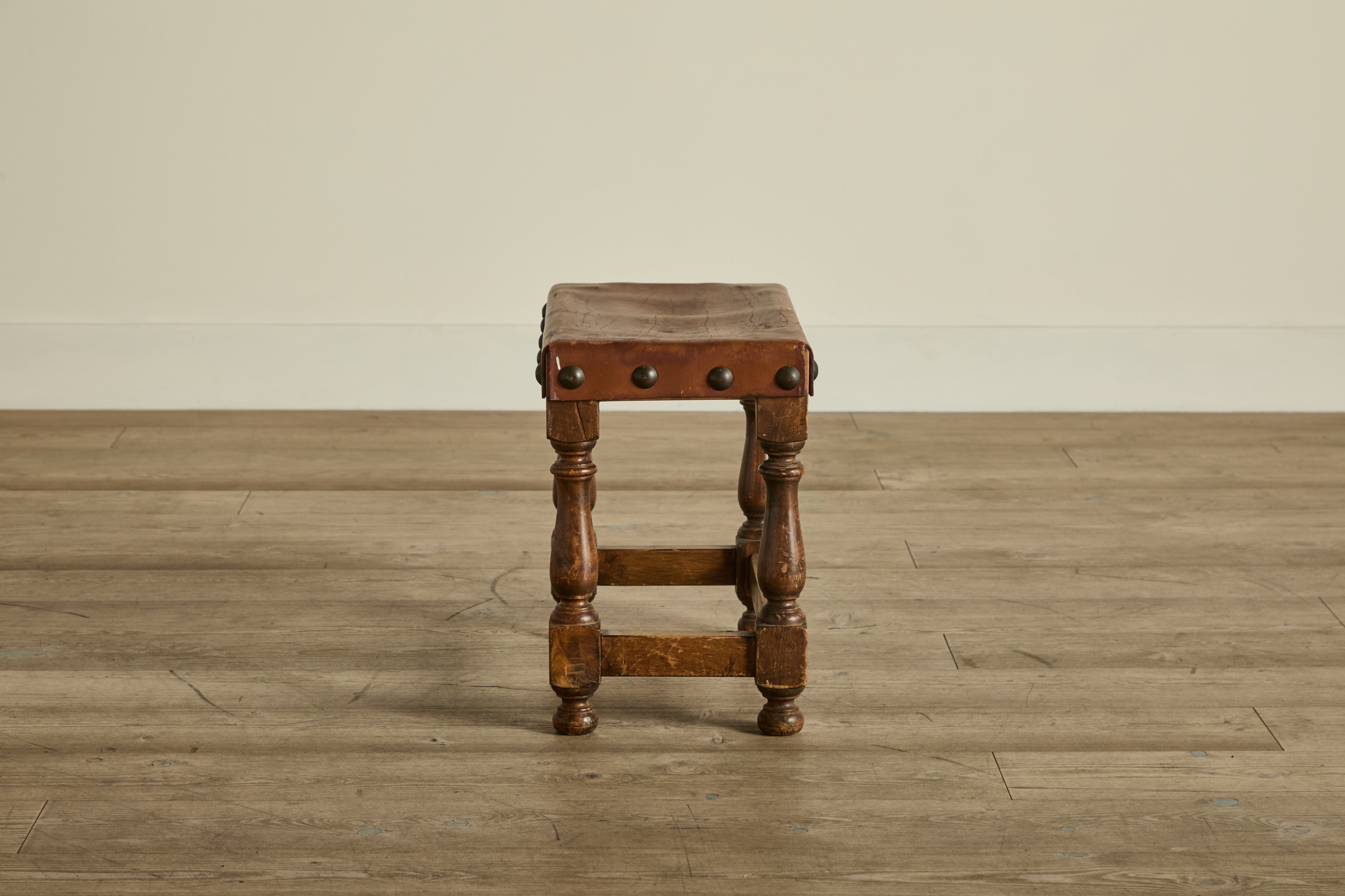 Spanish Leather Stool (LA)