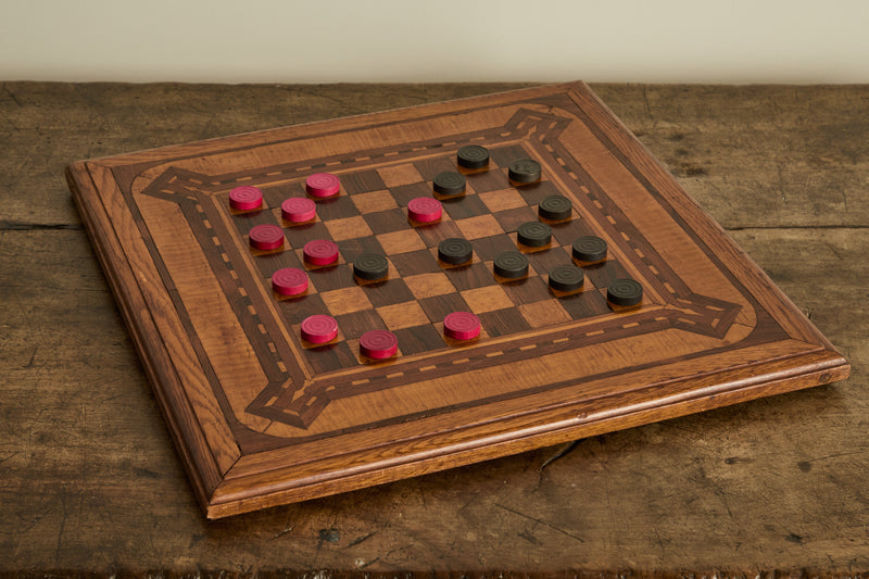 Inlay Wood Checker Board (LA)