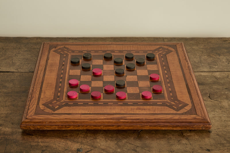 Inlay Wood Checker Board (LA)