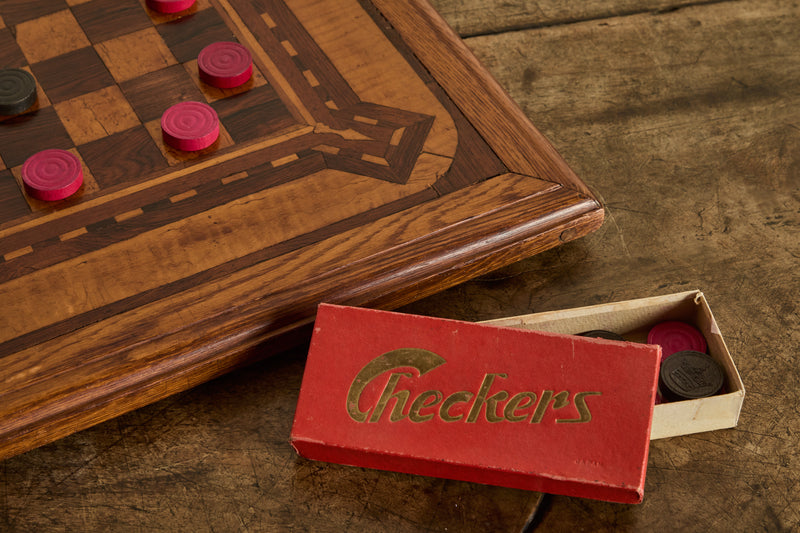 Inlay Wood Checker Board (LA)