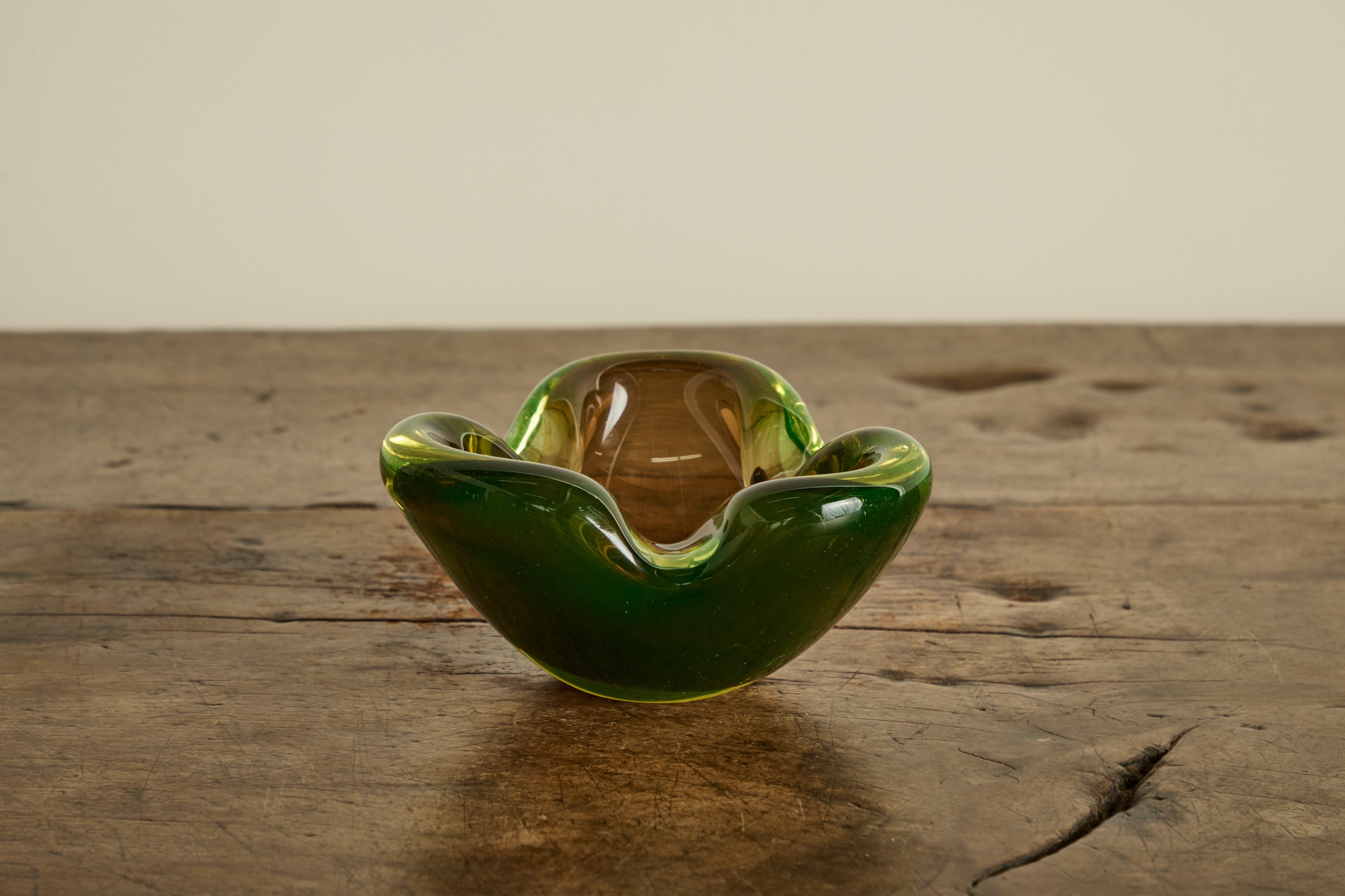 Green Murano Glass Ashtray (LA)