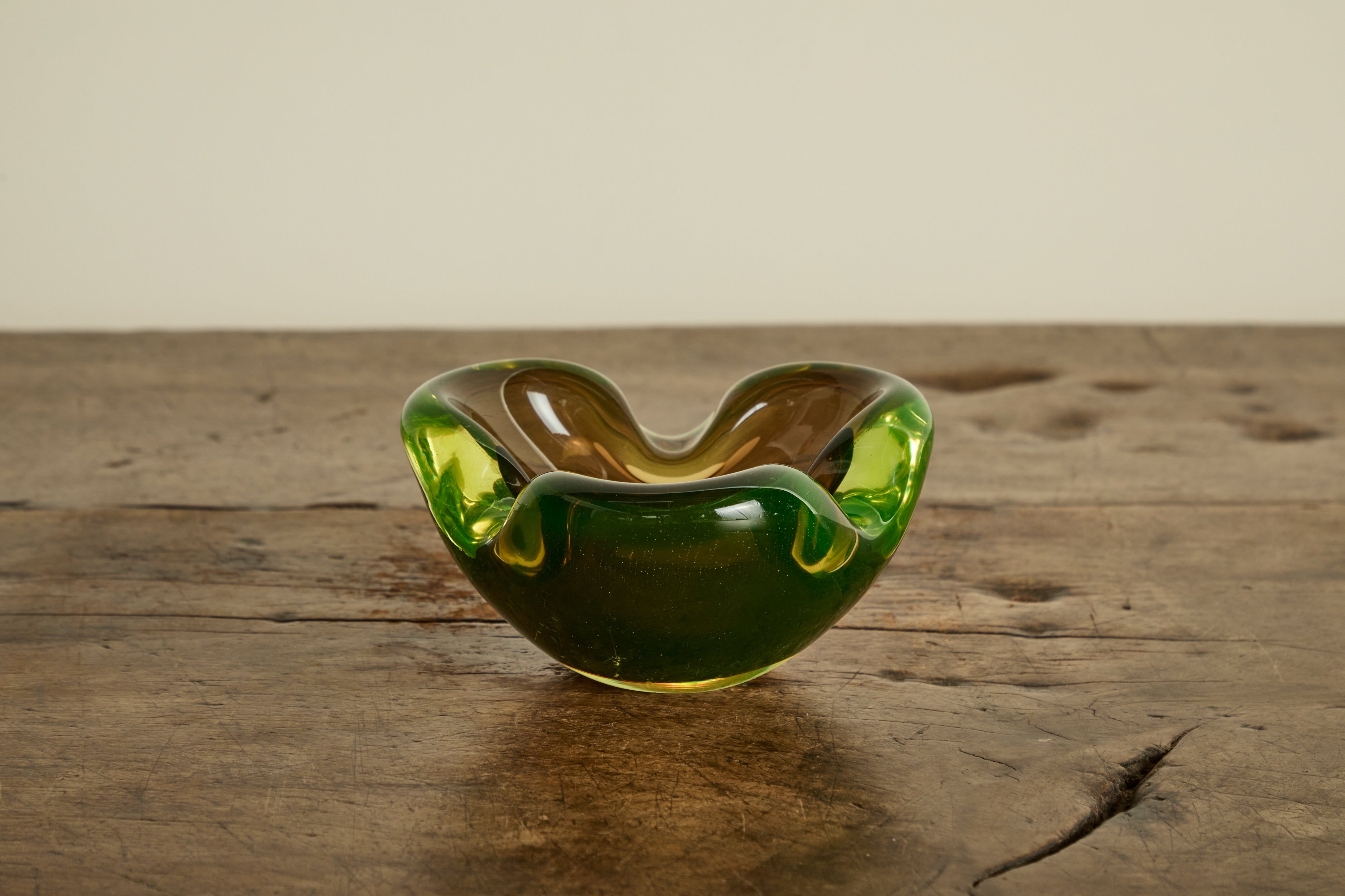 Green Murano Glass Ashtray (LA)