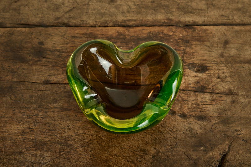 Green Murano Glass Ashtray (LA)