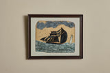 Schooner and Dolphins