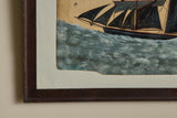 Schooner and Dolphins