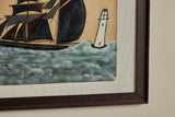 Schooner and Dolphins