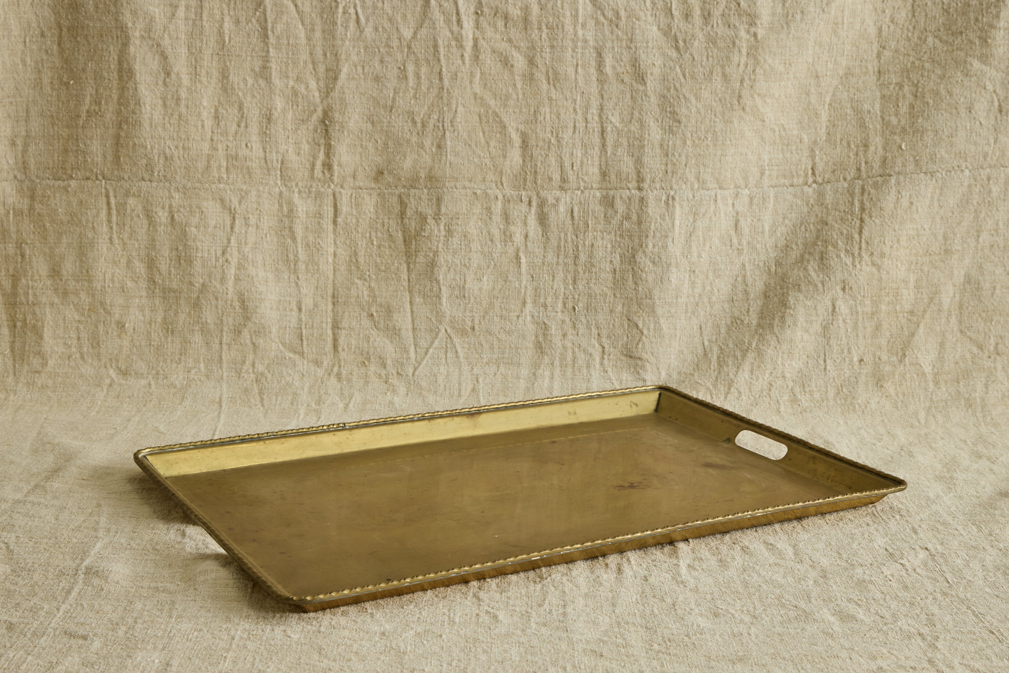 Beaded Brass Tray