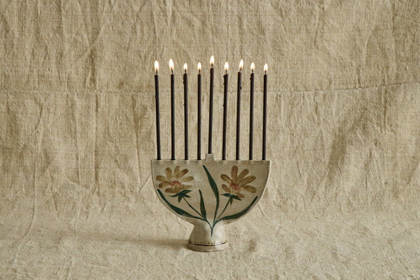Ceramic Menorah, Botanical
