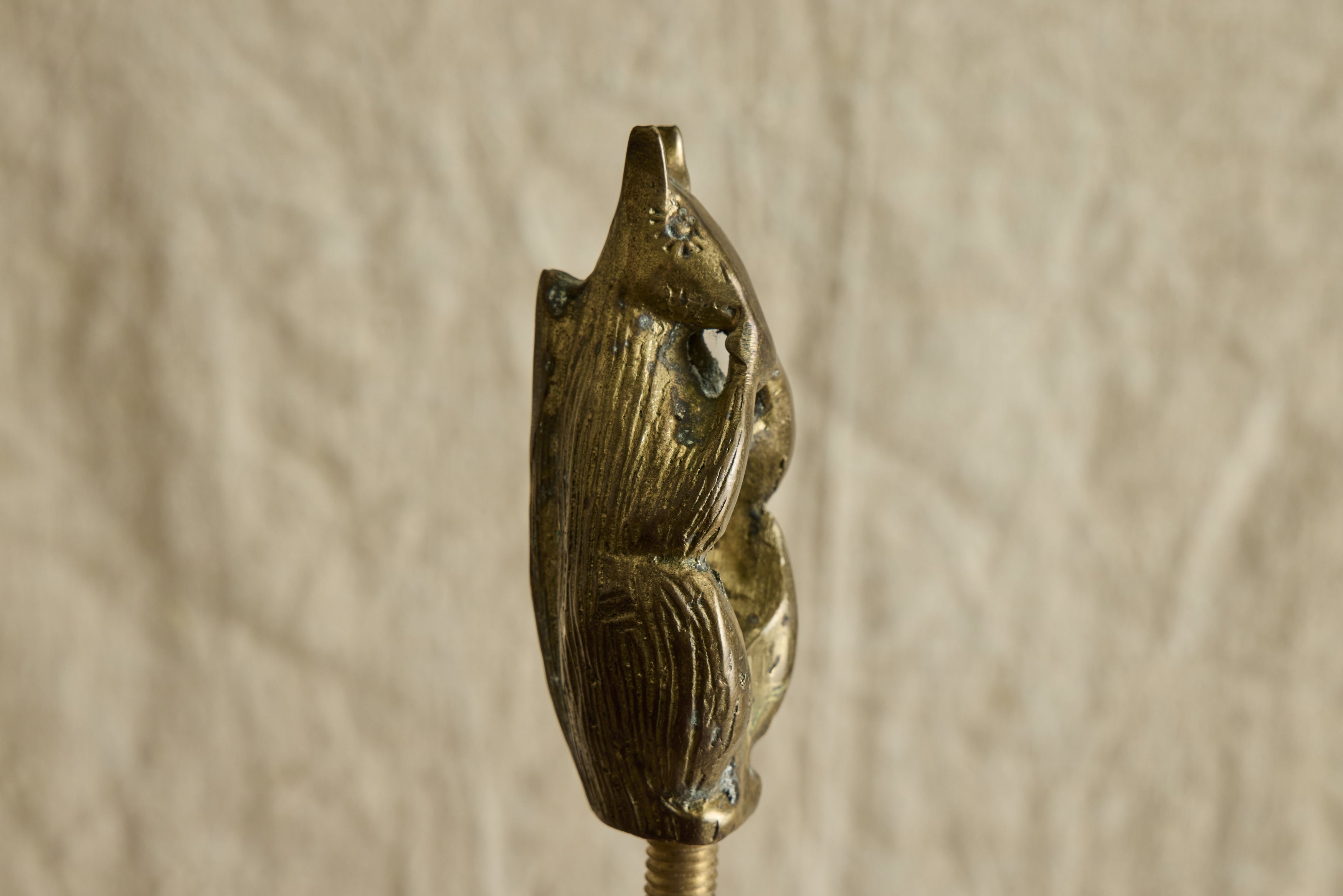 Brass Squirrel Nutcracker