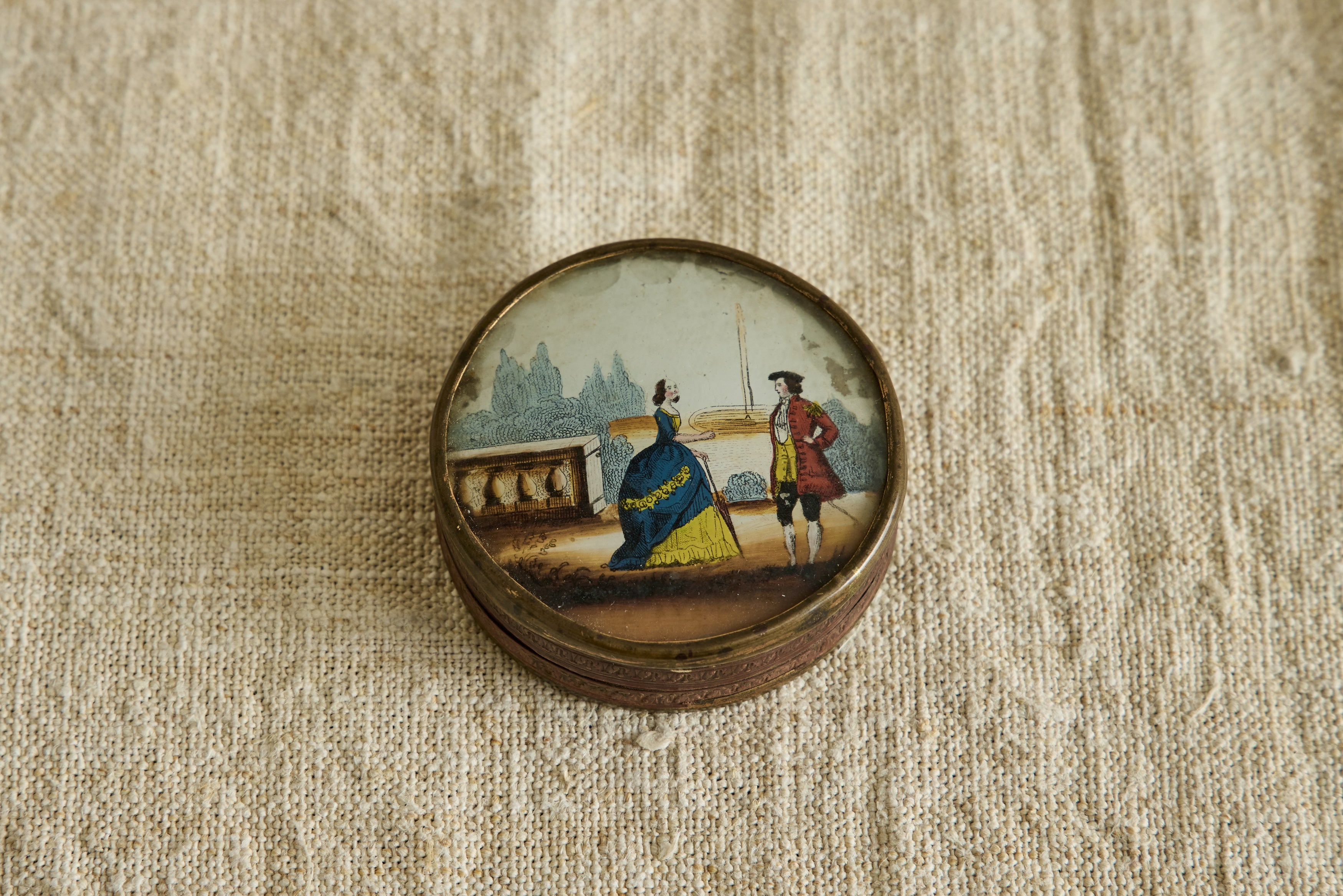 19th Century Portrait Bon Bon Box