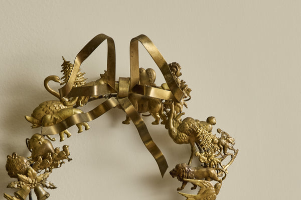 Dresden Brass Wreath 9"