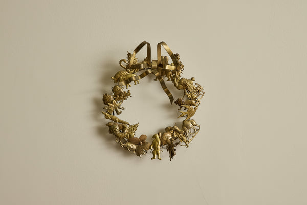 Dresden Brass Wreath 9"