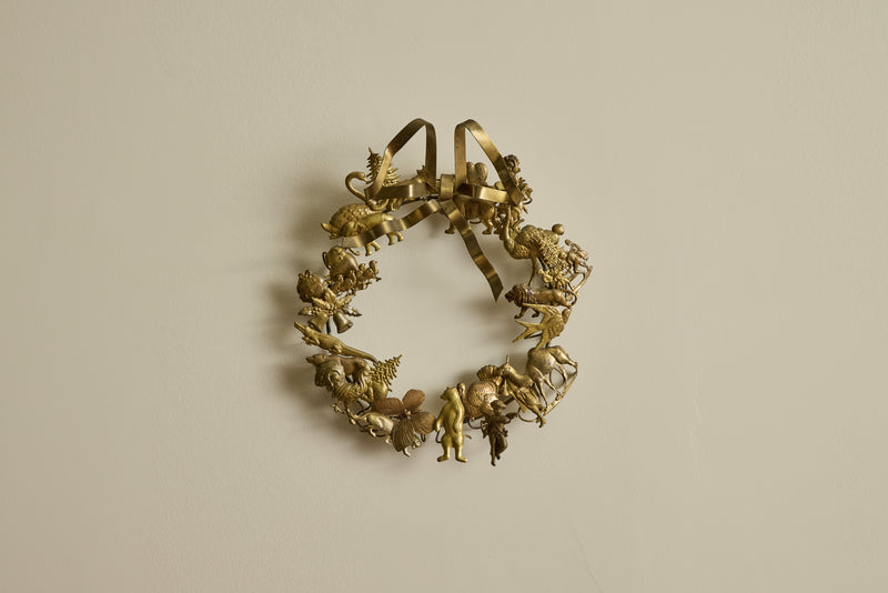 Dresden Brass Wreath 9"
