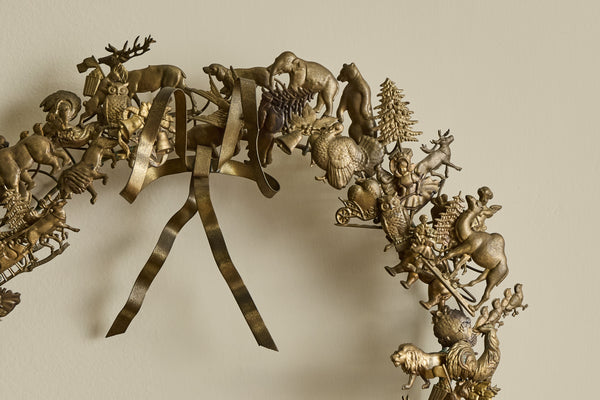 Dresden Brass Wreath 16"