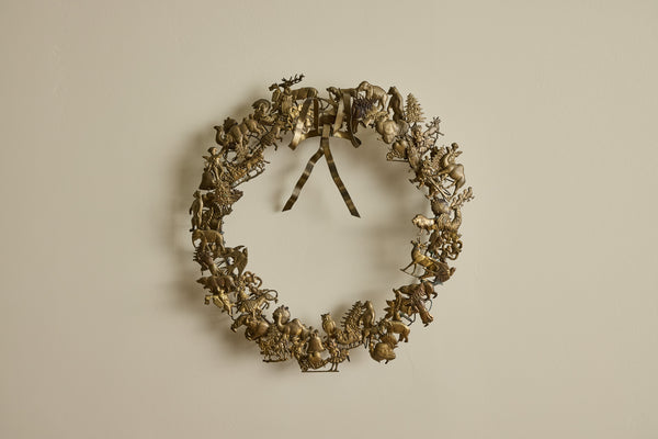 Dresden Brass Wreath 16"