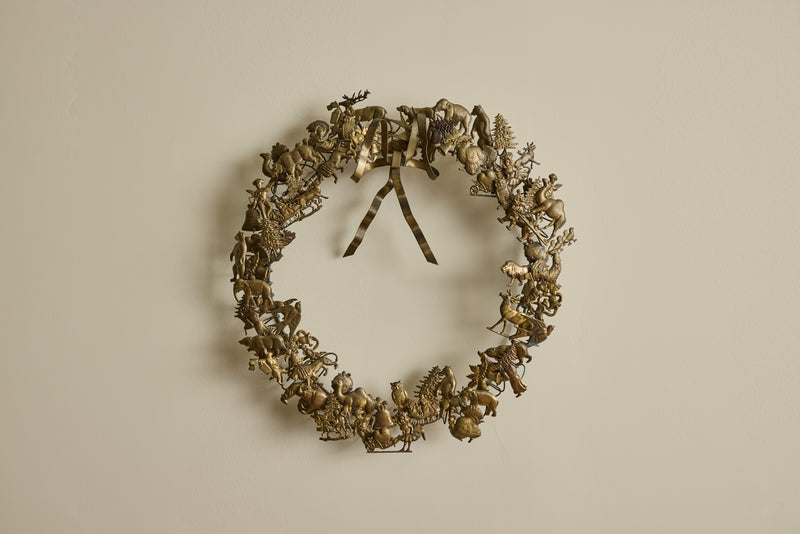 Dresden Brass Wreath 16"
