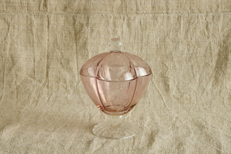 Etched Glass Candy Dishes