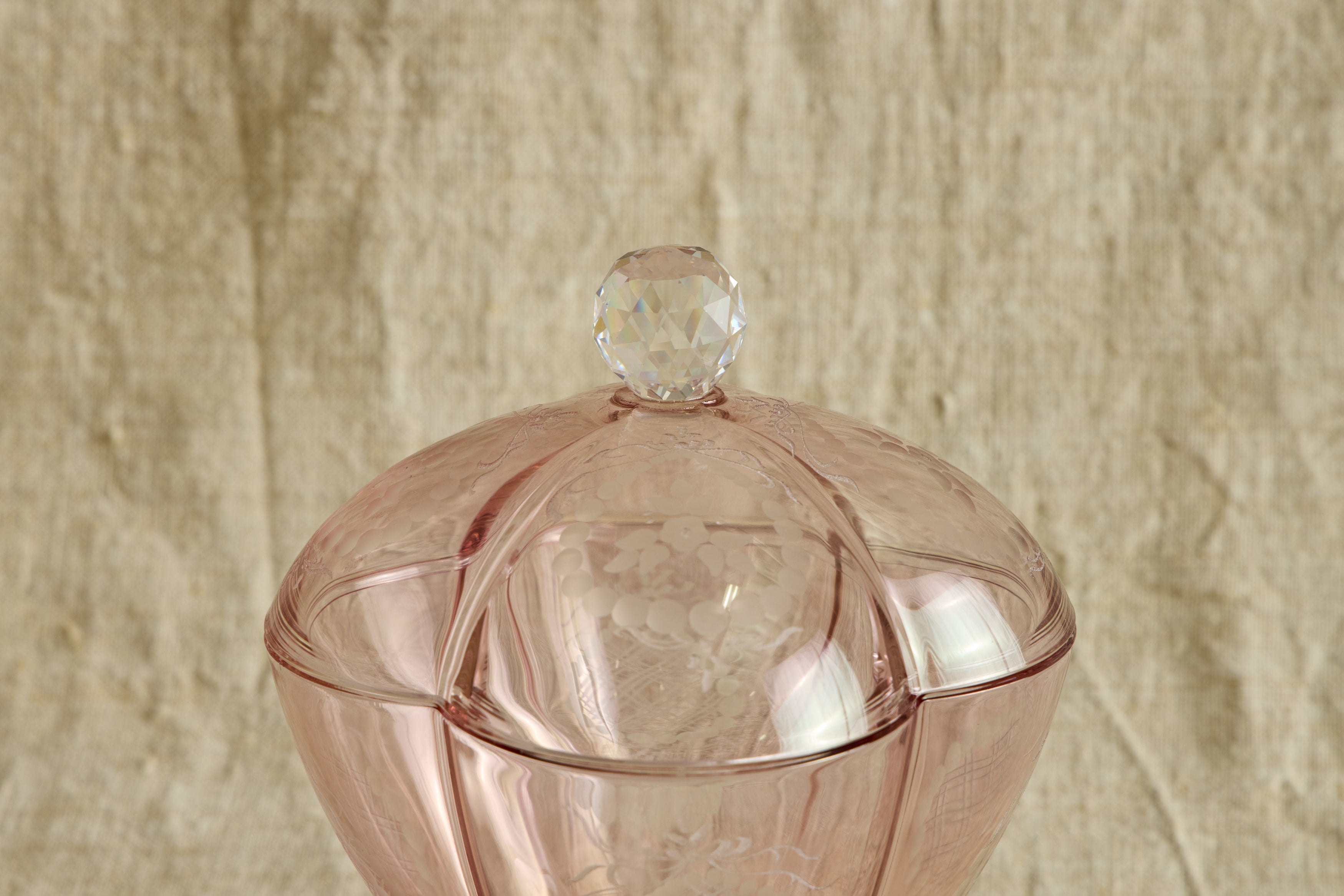 Etched Glass Candy Dishes