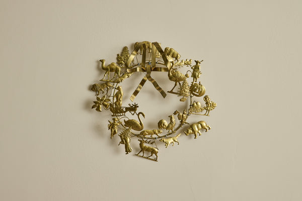 Dresden Brass Wreath 10.5"