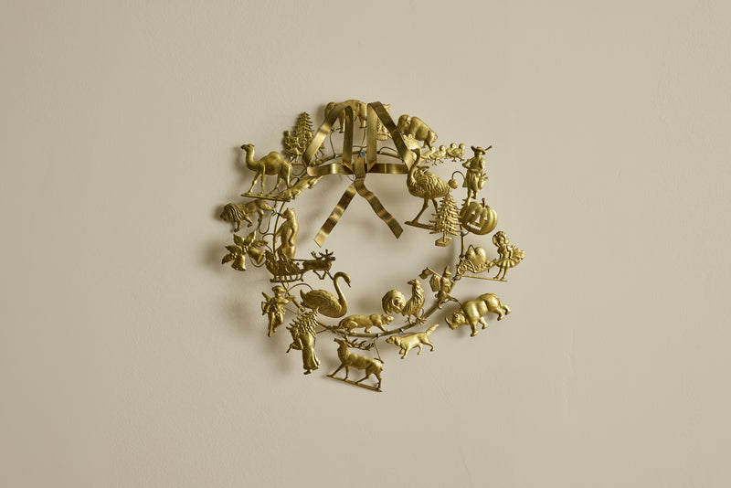 Dresden Brass Wreath 10.5"