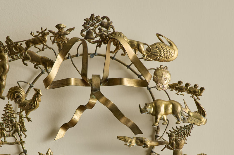 Dresden Brass Wreath 12"