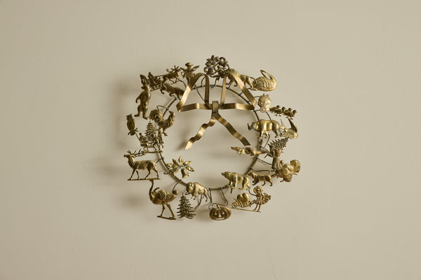 Dresden Brass Wreath 12"