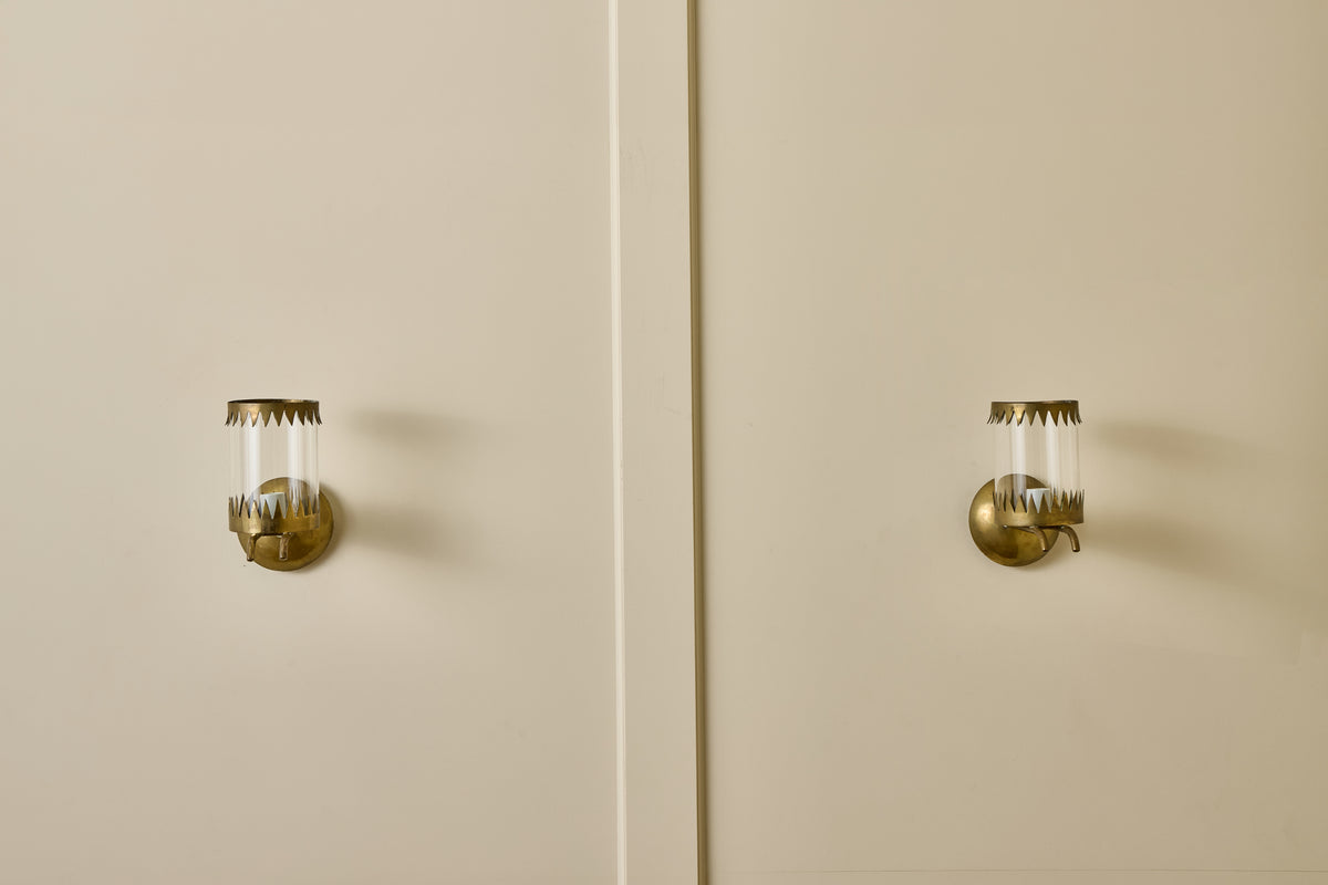 Glass & Brass Sconces