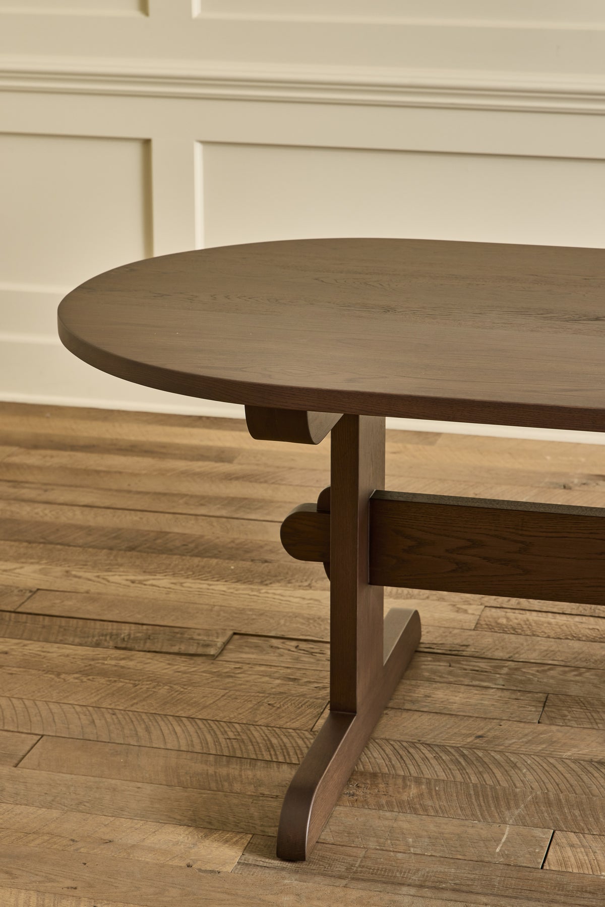 Oval Trestle Dining Table, 108"