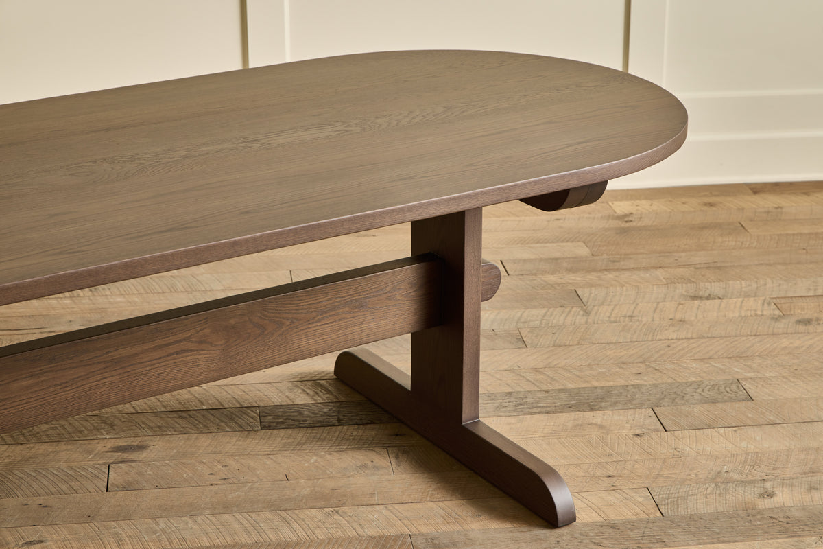 Oval Trestle Dining Table, 108"