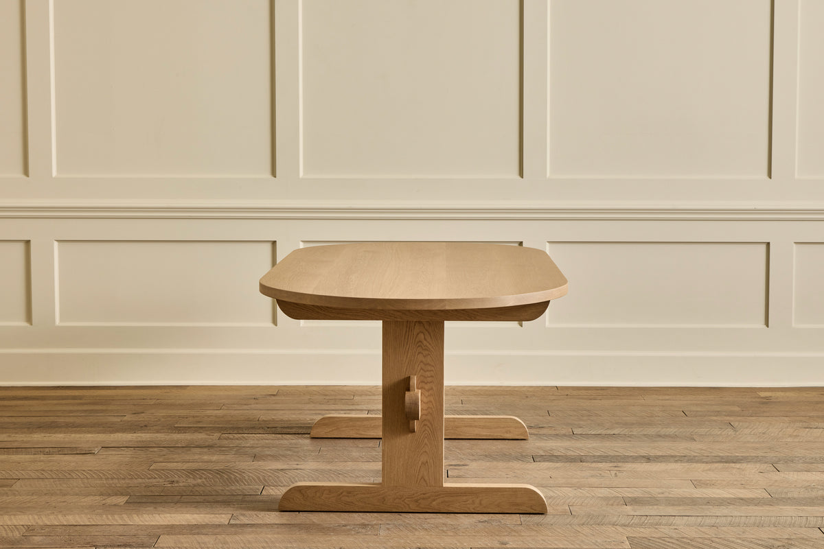 Oval Trestle Dining Table, 82"