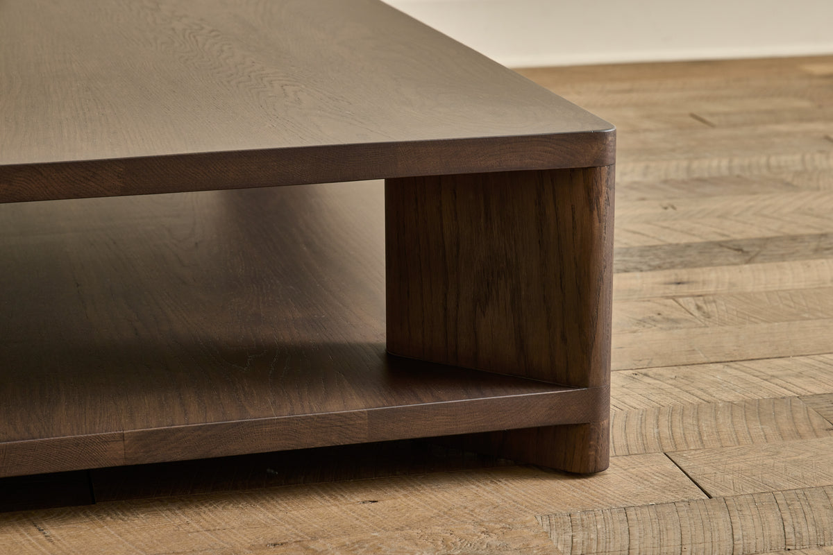 Rectangular Shelf Coffee Table, 55"
