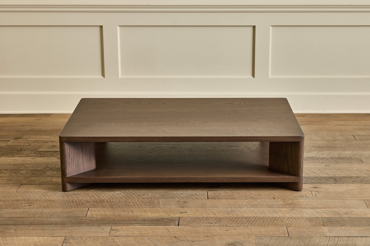 Rectangular Shelf Coffee Table, 55"