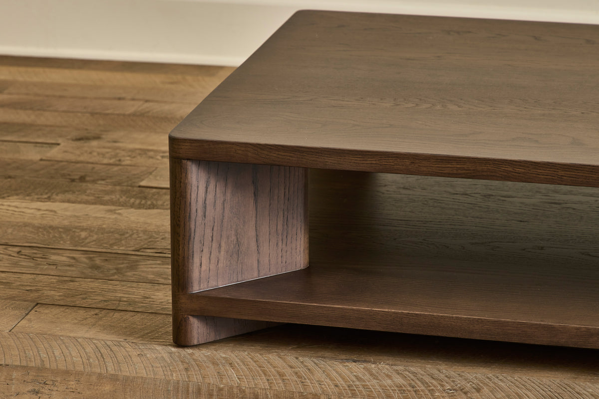 Rectangular Shelf Coffee Table, 55"