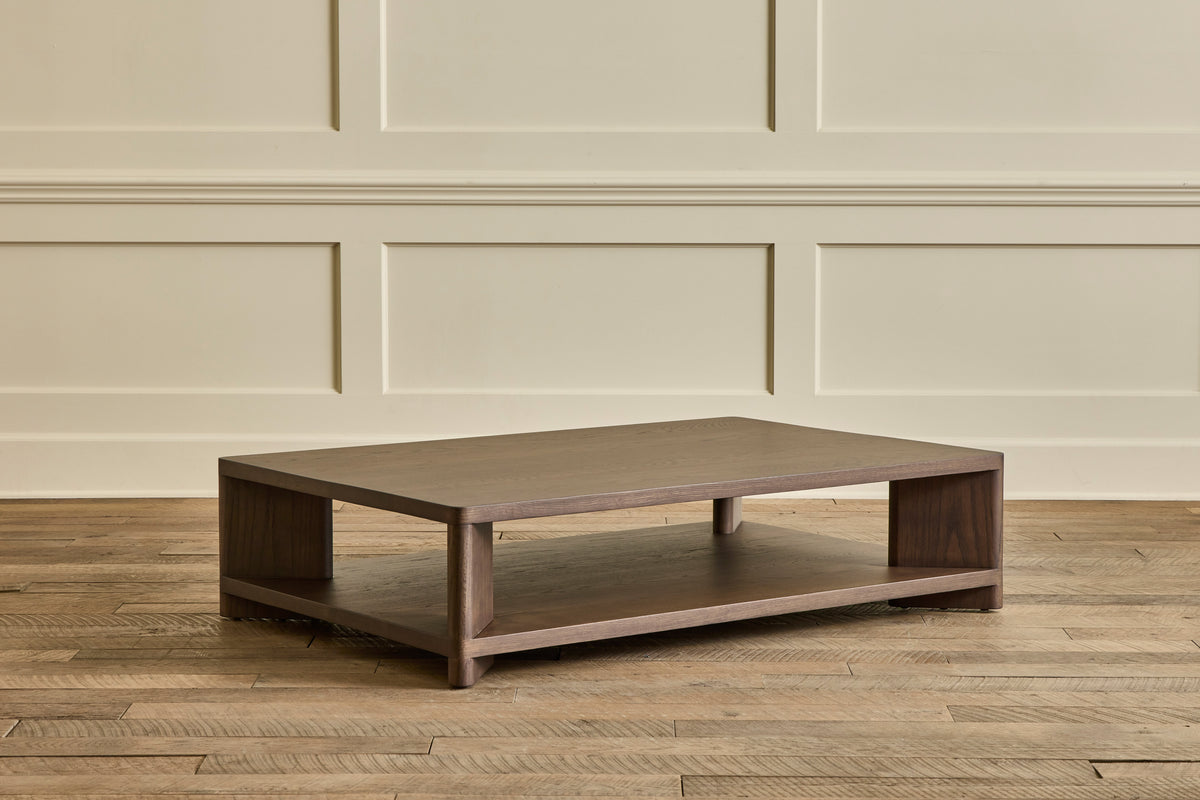 Rectangular Shelf Coffee Table, 55"