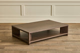 Rectangular Shelf Coffee Table, 55"