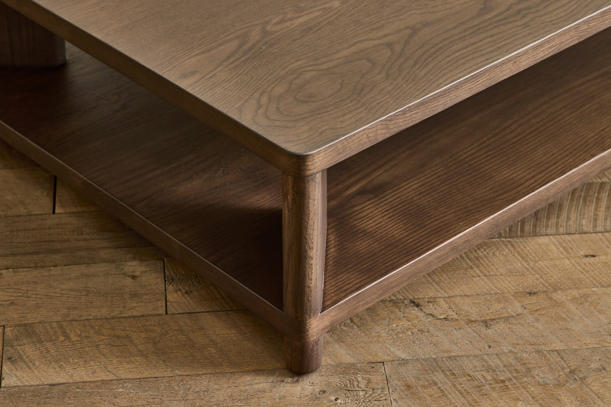 Rectangular Shelf Coffee Table, 55"