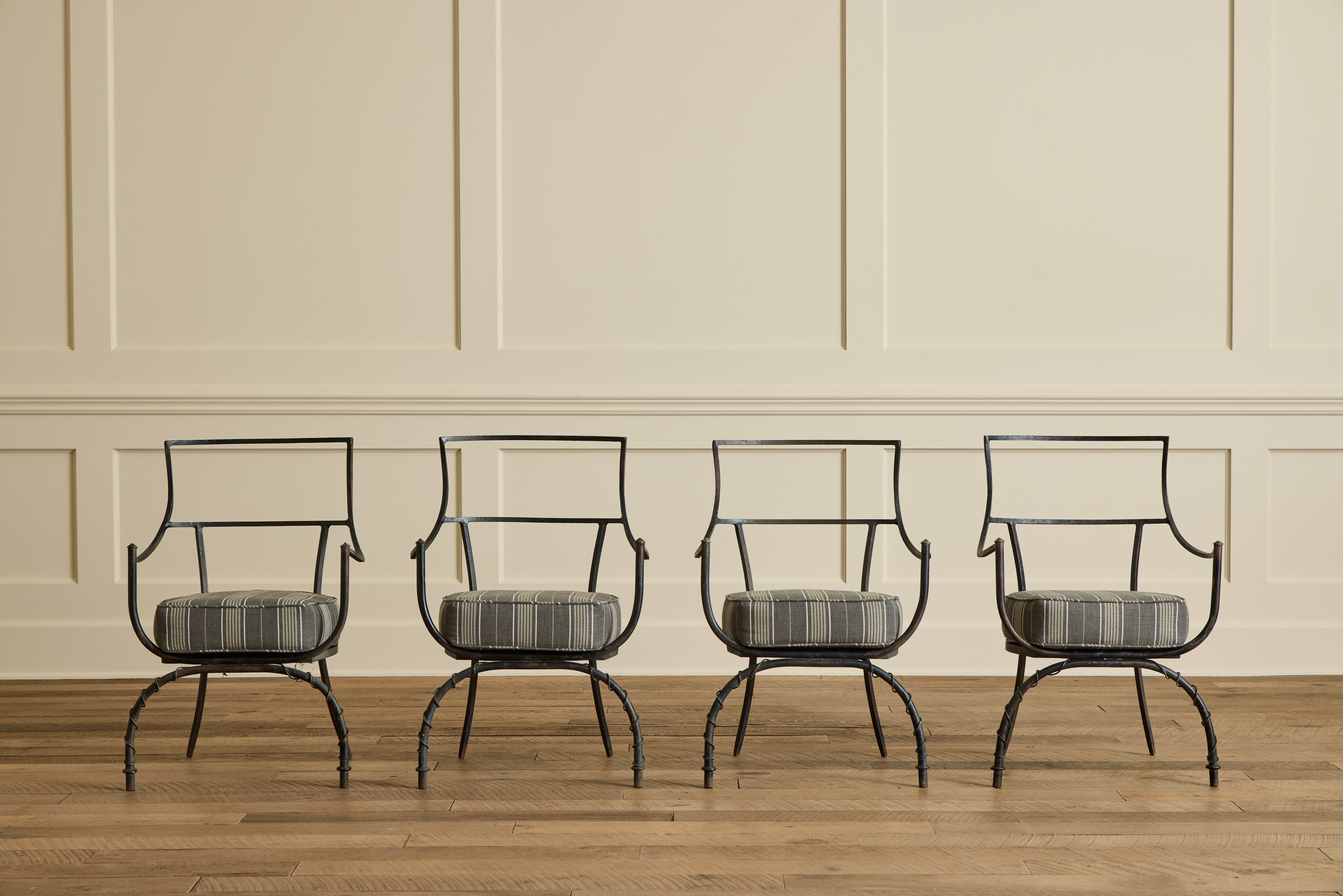 Set of Four Iron Garden Chairs