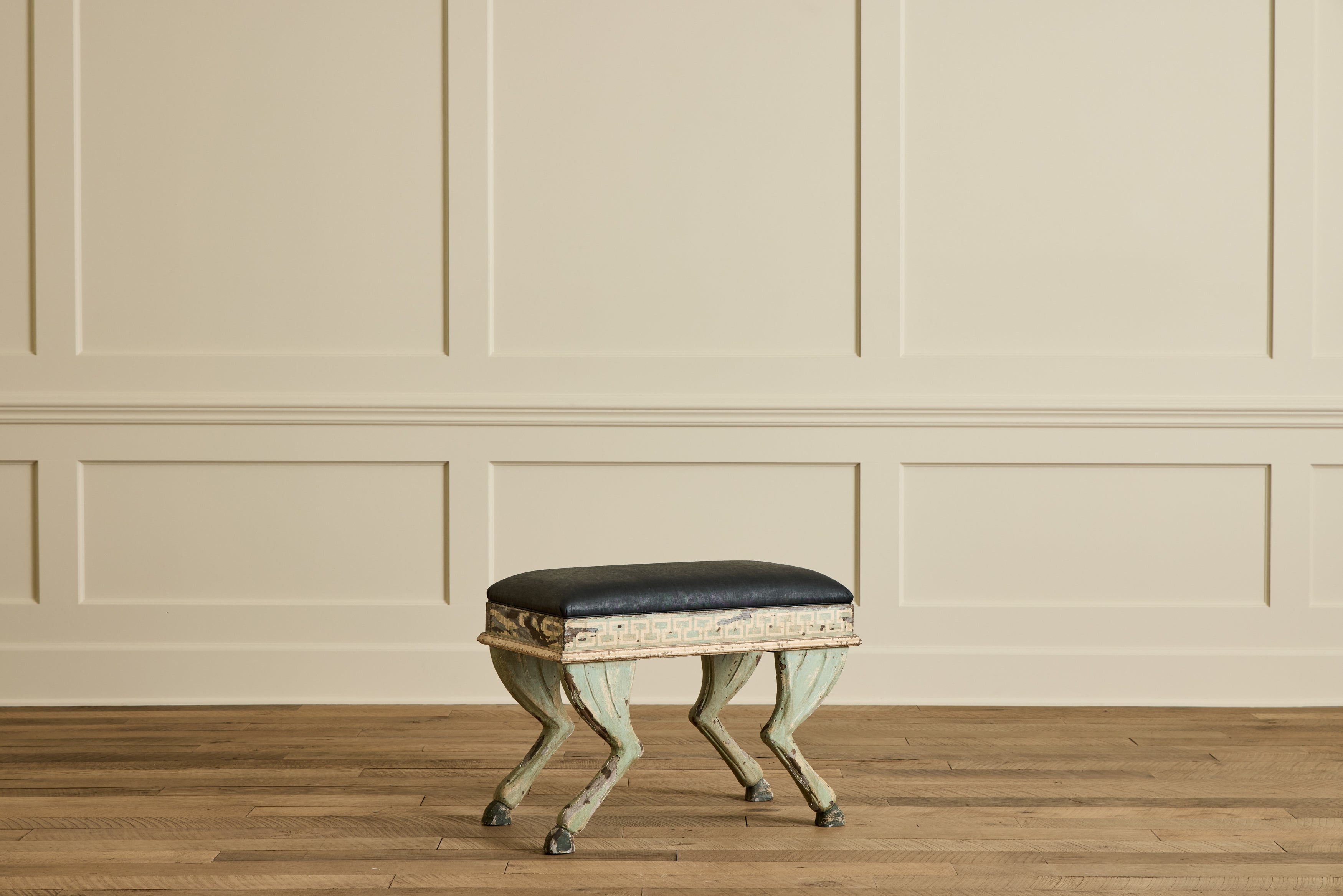 Pair of Painted Hoof Stools