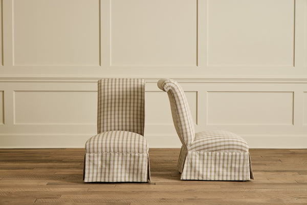 Pair of Skirted Slipper Chairs