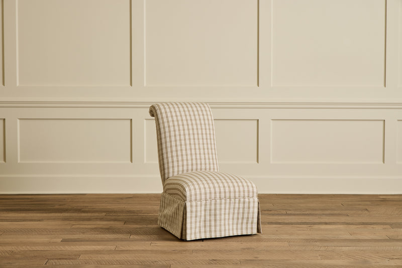 Pair of Skirted Slipper Chairs