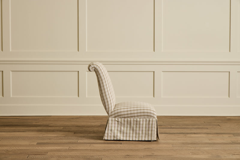 Pair of Skirted Slipper Chairs