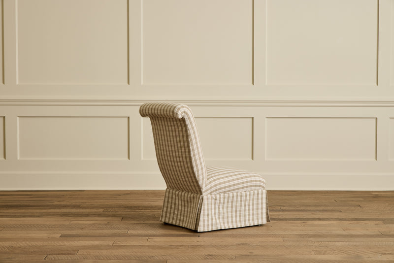 Pair of Skirted Slipper Chairs