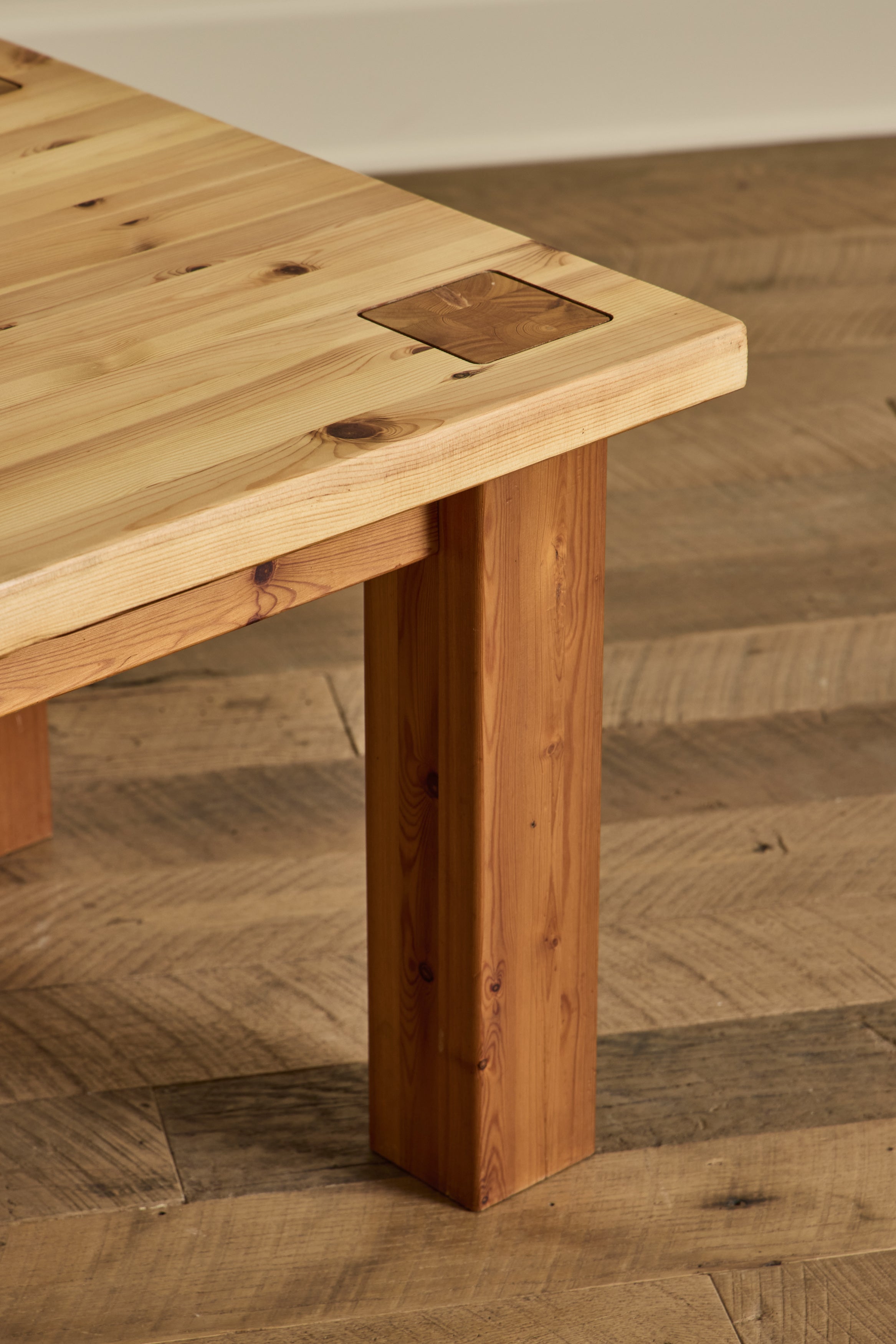 Brutalist Pine Coffee Table